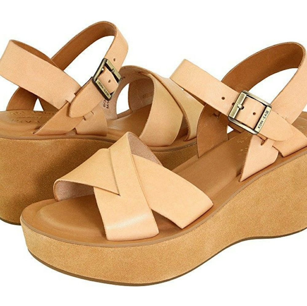 Kork-ease wedge platform Sandals Natural Vachetta